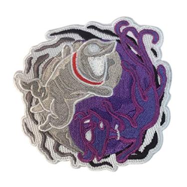 Imagem de Paródia de jogo assustadora e fofa Yin Yang Ghost para cães e gatos – aplique de ferro bordado