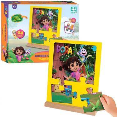 Imagem de Quebra Cabeça Progressivo Dora Aventureira Com 43 Peças Magnéticas - Nig Brinquedos