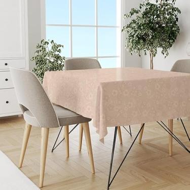 Imagem de Toalha Mesa Plástica Térmica Floral Bg 4 lugares Redonda