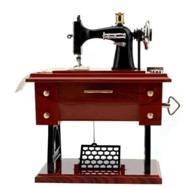 Imagem de Máquina De Costura Vintage Caixa De Música Decoração Para Casa Pequeno