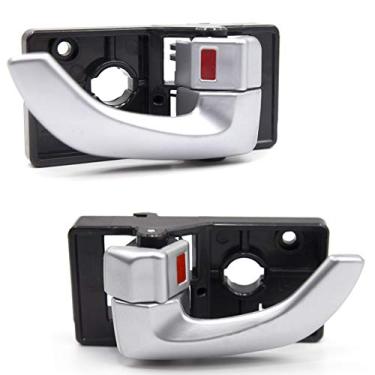 Imagem de 2 peças de maçaneta de porta cinza interior Otois par dianteiro ou traseiro esquerdo direito 826102E010 826202E010 para Hyundai Tucson 2005 2009