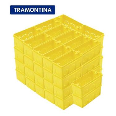 Imagem de Kit Com 150 Caixa De Luz Para Embutir Parede Tramontina 4x2