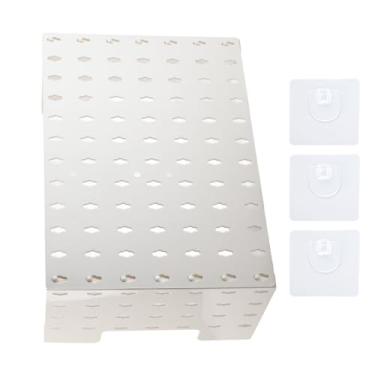 Imagem de Exibição de parede de pegboard Multi Função de armazenamento de armazenamento a gás aquecedor de água Tubos de tubo com almofadas adesivas Organizador Sua cozinha Proteção eficaz (Grande)