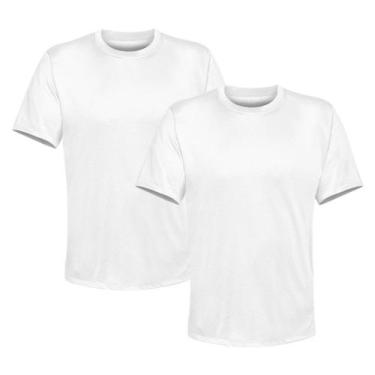 Imagem de Kit 2 Camiseta Masculina Lisa Algodão Qualidade - Basic Fashion, M, Br