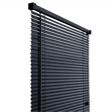 Imagem de Persiana Horizontal Atlas 120X130 cm Preta PVC - Primafer, Preta