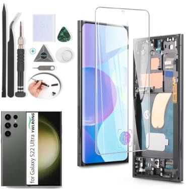 Imagem de YWLRONG Tela de substituição para Samsung Galaxy S23 Ultra(OLED) Tela LCD sensível ao toque digitalizador para Samsung Galaxy S23 Ultra SM-S918B, SM-S918B/DS, SM-S918U com ferramentas (suporte a