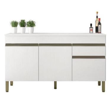 Imagem de Balcão Gabinete De Cozinha 3 Portas 1 Gaveta Paraná - Kit's Paraná