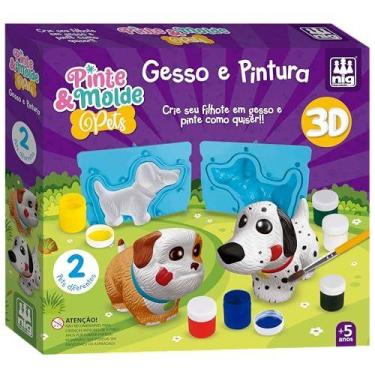 Imagem de Brinquedo Para Colorir Pinte E Molde Pets - NIG BRINQUEDOS