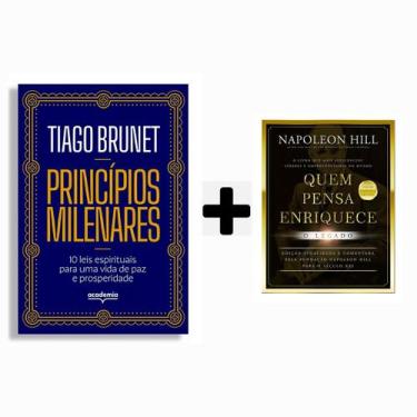 Imagem de Kit Livros, Princípios milenares,Tiago Brunet + Quem Pensa Enriquece, 