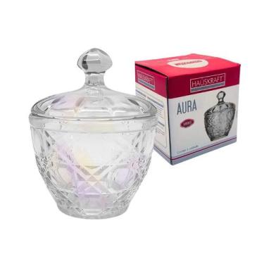 Imagem de Potiche Bombonier Baleiro Vidro Decoração Aura Bala Com Tampa - Haüskr