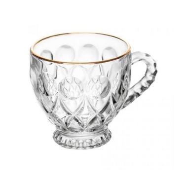 Imagem de Xícara Cristal Ecológico 200ml com Filete Dourado Lite - Lyor