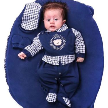 Imagem de Saída de Maternidade Menino Aconchego Príncipe Urso 04 Peças P - Amora