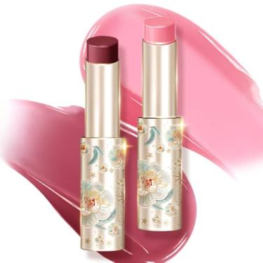 Imagem de CATKIN Bálsamo labial brilhante, ultra hidratante, brilho labial matizado, geleia, derretimento, creme reparador, manteiga de karité, calmante para lábios secos, acabamento orvalhado, 3,4 g, conjunto