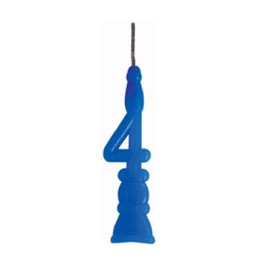 Imagem de Vela de Aniversário Azul Número 4 - Estrela