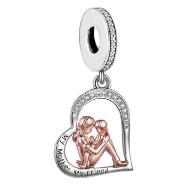 Imagem de Berloque Mundo Briller Minha Mãe, Minha Amiga Prata