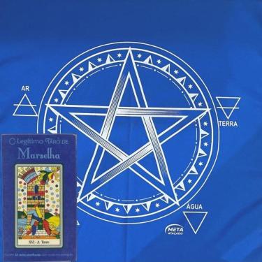 Imagem de Kit O Tarô Marselha 22 Cartas Plastific + Toalha