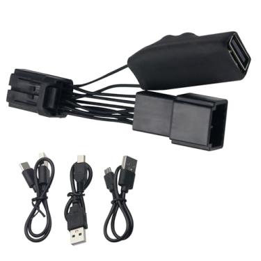 Imagem de Adaptador de alimentação GPS Dash Cam (10 pinos tipo A) para Subaru, Nissan e mais com cabo de carregador retrovisor retrovisor de escurecimento automático