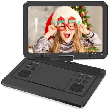 Imagem de Leitor de DVD portátil HotHat 16,9" com tela giratória HD de 14,1"