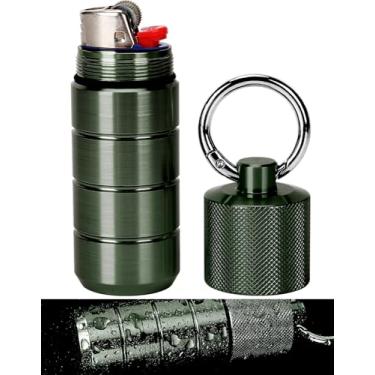 Imagem de Capa de isqueiro à prova d'água para isqueiros regulares BIC tipo J6, bolsa de isqueiro multiuso de sobrevivência ao ar livre para caminhadas, viagens, acampamento e preparação para emergências