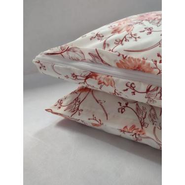 Imagem de par de fronha 100% algodão percal 140 fios com ziper - Donna Hellena, 