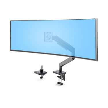 Imagem de StarTech.com Suporte de mesa para monitor para tela curvada Ultrawide 32:9 de até 49 polegadas, braço de mola mecânica, braçadeira C/ilhós, máximo de 20 kg
