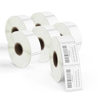Imagem de BETCKEY - Substituição de etiqueta removível de filme para DYMO 30347 (2,5 cm x 1-1/5.1 cm), etiqueta de lombada durável à prova d'água, compatível com impressoras DYMO 450, 4XL e Zebra [6 rolos, 4500