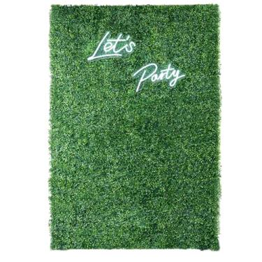 Imagem de Painéis de parede de flor de grama verde artificial 3D de 1,8 m x 2,5 m, armazenamento rápido, tela de cerca de fundo falso para casamento, bebê, festa de aniversário, interior, exterior, jardim