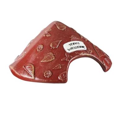 Imagem de Generic Casa de sapo, decoração de jardim, casa de sapo e de sapo, decoração versátil de habitat para répteis, abrigo para sapos de jardim, pequeno para, Marrom Avermelhado