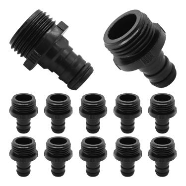Imagem de bociloy 12 peças mangueira de água conexão rápida 3/10.2 cm GHT macho rosca plástica mangueira de jardim adaptadores de acoplamento para torneira e bicos de pulverização