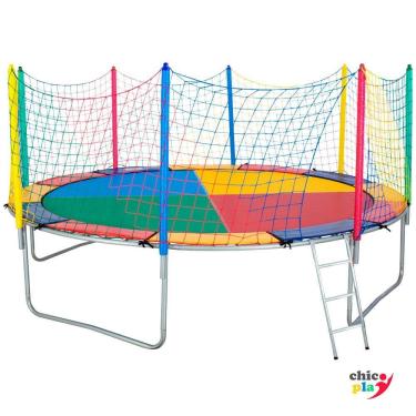 Imagem de Cama Elástica 3,70m Alcamar Lona Colorida Nacional