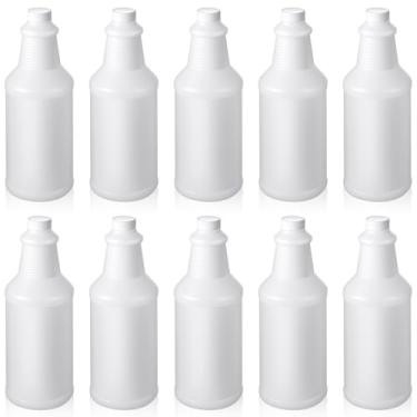 Imagem de Honeydak 10 frascos resistentes a produtos químicos de 940 ml, frasco de spray de plástico reutilizável de qualidade comercial de 946 ml, plástico HDPE, adequado para casa, jardim, trabalho, etc