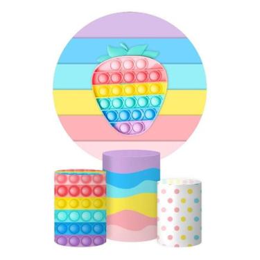 Imagem de Trio Capa Cilindro + Painel Redondo Fidget Toy 1,5xm Tecido - DECORAND