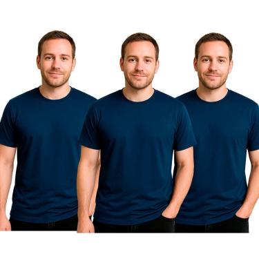 Imagem de Kit 3 Camisetas Masculinas FMF Básicas Fitness Treino Academia-Masculino