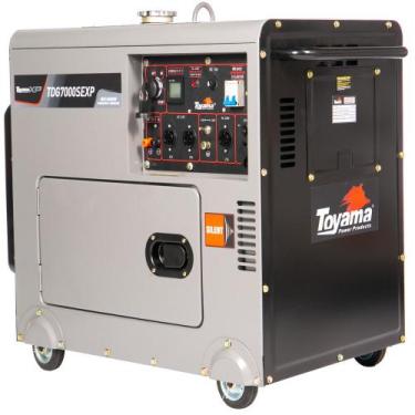 Imagem de Gerador de energia 6 Kva a diesel cabinado bivolt partida elétrica com
