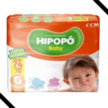 Imagem de Fraldas Descartáveis Infantil Hipopó Baby Pacotão Hiper M G XG XXG, G