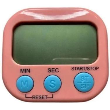 Imagem de Timer Cronometro Digital De Cozinha Com Imã Geladeira - Rosa