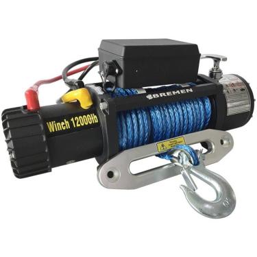 Imagem de Guincho Elétrico 12V com Cabo Sintético KEVLAR 26M 12000LBS 5443 KG BREMEN