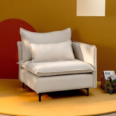 Imagem de Sofá Modular Braço Lateral com Pé Metal Sôma CabeCasa MadeiraOriginals