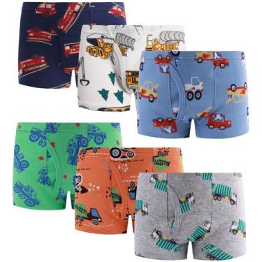 Imagem de Roupa íntima boxer para meninos Finihen Toddler Truck de algodão taman