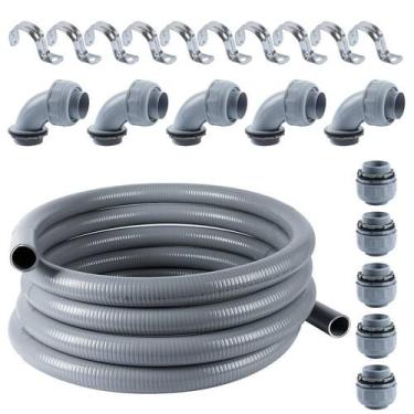 Imagem de Kit de conduíte elétrico de PVC Neorexon de 1,5 polegadas e 7,5 m à pr