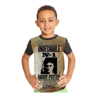 Imagem de Camiseta Infantil Harry Potter Procurado Full Print Ref:394 - smoke, P