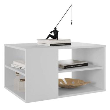 Imagem de Mesa de Centro Com Divisória Retangular Opala Branco Caemmun