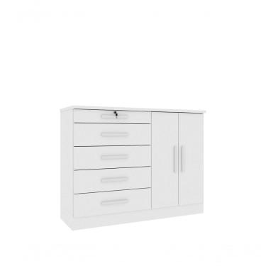 Imagem de Comoda Istambul 5 Gavetas 2 Portas Tcil