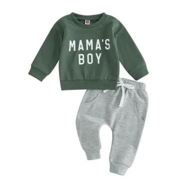 Imagem de Conjunto de roupas Baby Boy Fall, moletom de manga comprida de 18 a 24