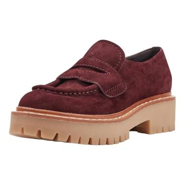Imagem de Marc Fisher LTD Mocassim feminino Norton, Camurça vermelha escura 601, 39
