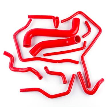 Imagem de XAJINGSU Kit de mangueira de refrigeração de radiador de silicone compatível com Subaru Impreza 2000-2007 GDB EJ20 STi WRX GDA GGA GGB 11 peças 3 camadas 4,5 mm espessura 11 cores