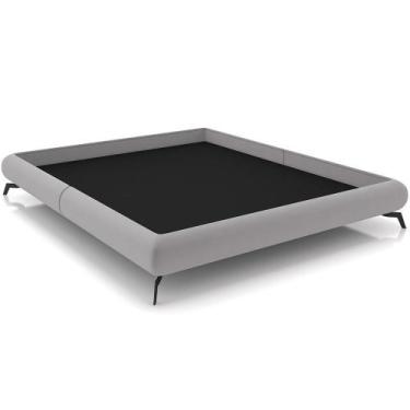 Imagem de Cama Casal King Base Box Pés De Ferro Estilo Industrial 210cm Otto P05