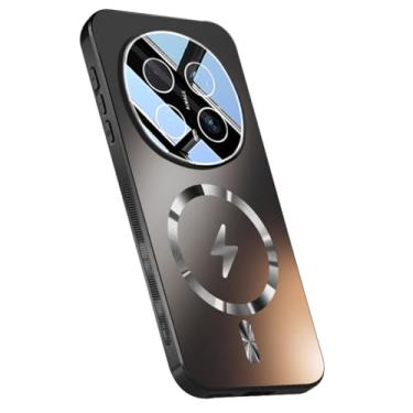 Imagem de LTLMYDAM Capa magnética para Honor Magic 8 Pro/8, capa de telefone à prova de choque, capa fina resistente a impactos, preta, 8