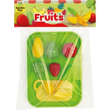 Imagem de Frutinhas CREC-CREC com Bandeja Brincando de Casinha - Samba TOYS