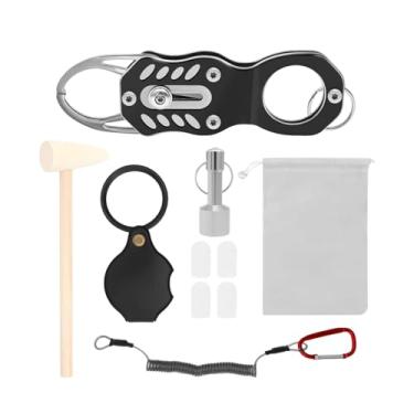 Imagem de Fenteer Kit de teste de ping para moedas, validação por teste de ressonância de ping, comparação de tamanho, portátil.